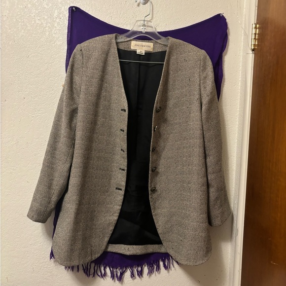 Vintage Joan’s of New York button down wool blazer woman’s size large.(12) - Picture 4 of 8